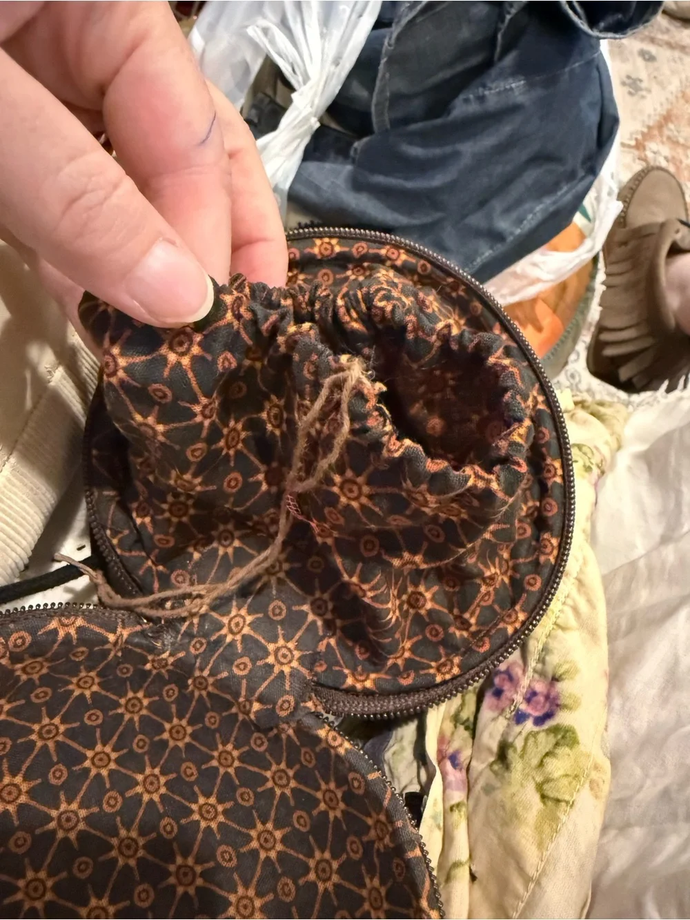 NWT WAYAN Coconut Shell Crossbody Coco Bag Handmade Boho Batik Artisan Purse